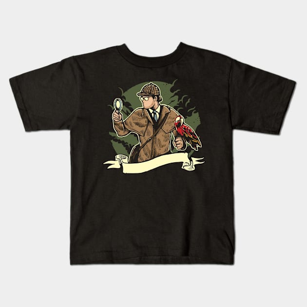 Private Detective Kids T-Shirt by MisfitInVisual